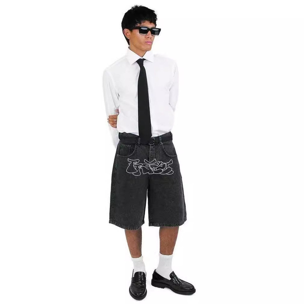 Summer Hip Hop Casual Denim Shorts Men