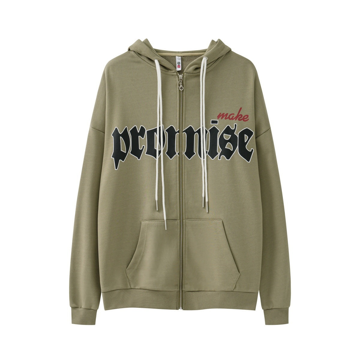 Hooded Sweater Letter Print Loose Couple Coat