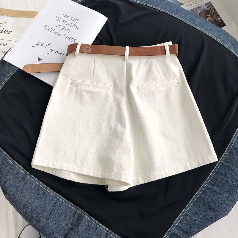 Summer Korean Style High Waist Wide Leg Shorts Women&