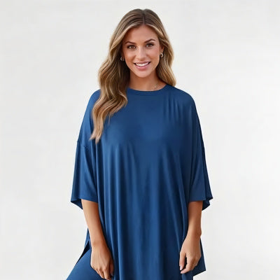 Summer Shorts Suit Fashion Loose Short-sleeved T-shirt And Slim Tight Pants Women&
