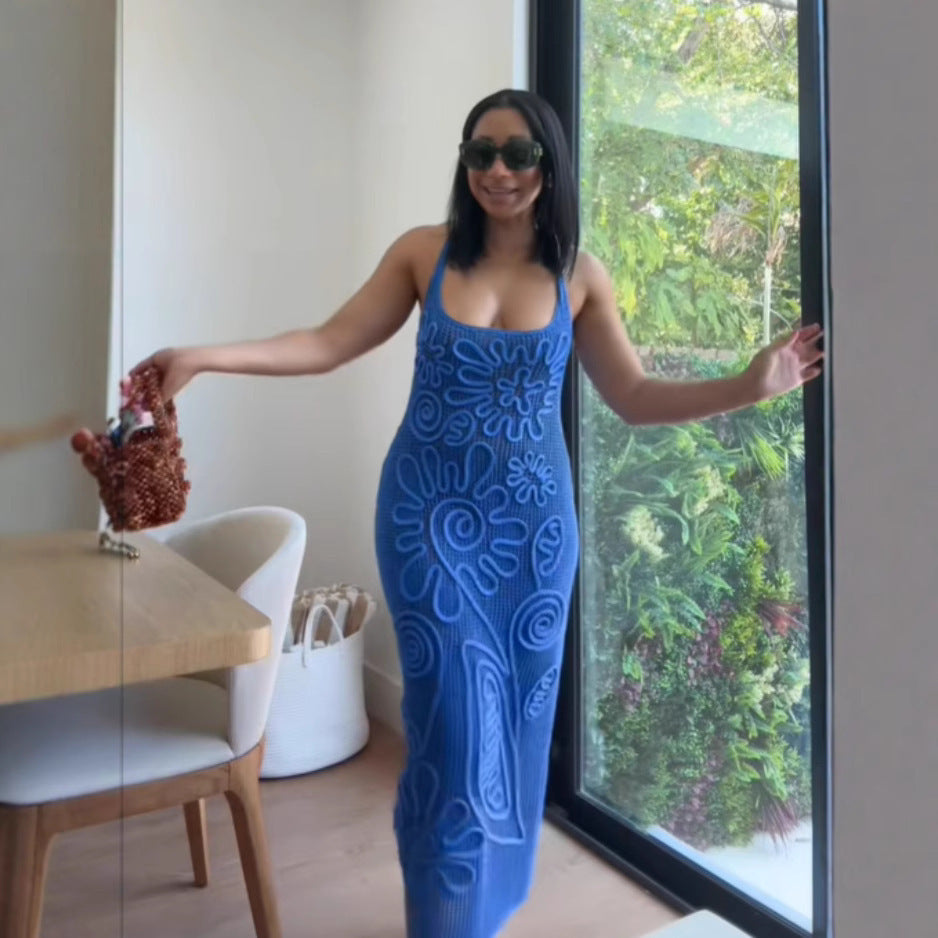Sleeveless Knitted Dress Women&
