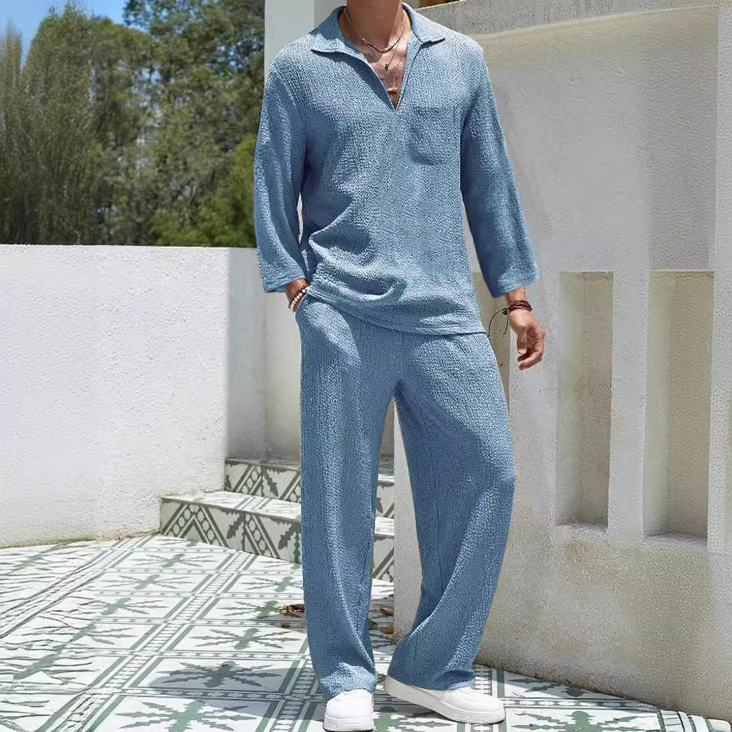 New Casual Shirt Trousers Men&