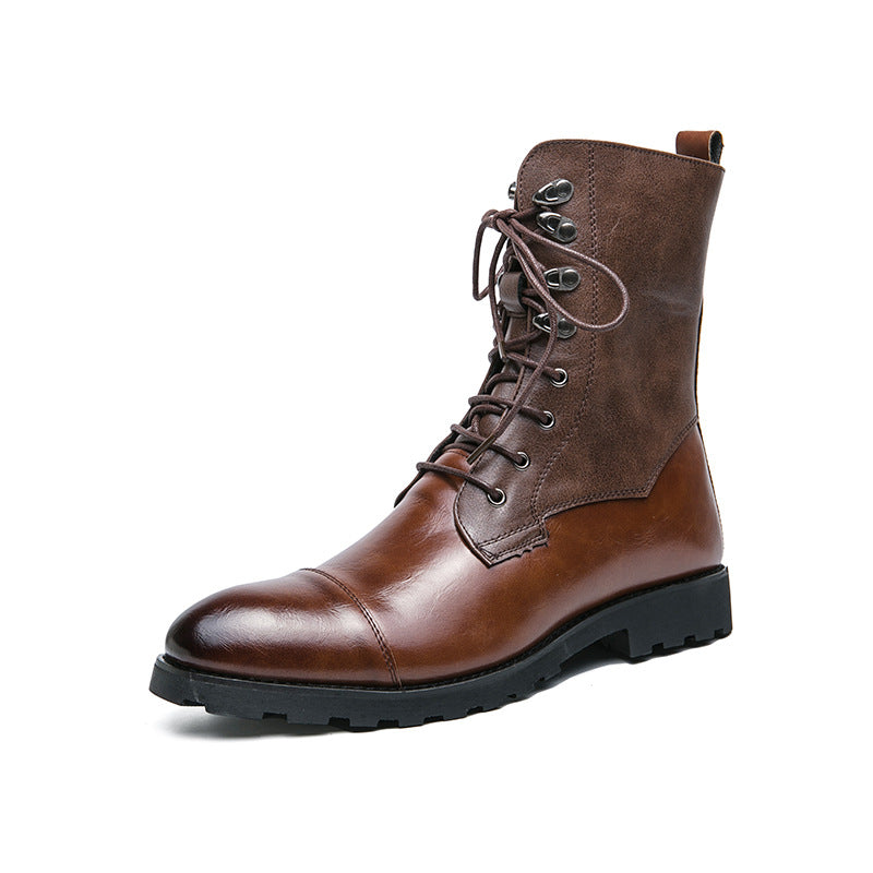 Fall Winter Lace-up Booties Black Locomotive Denim