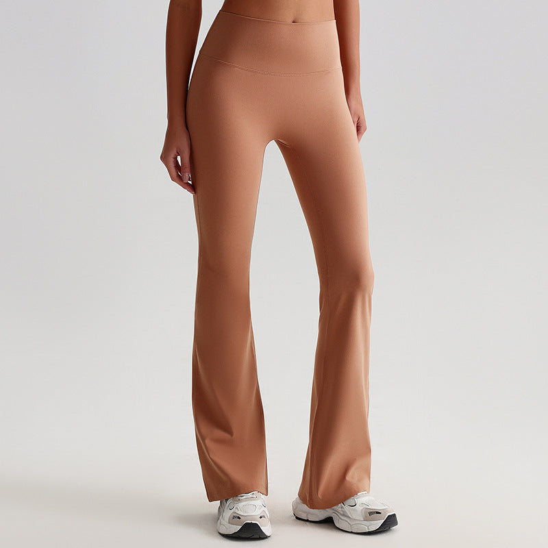 Wide-leg Bell-bottoms Tight Nude Feel Hip Raise Yoga Pants
