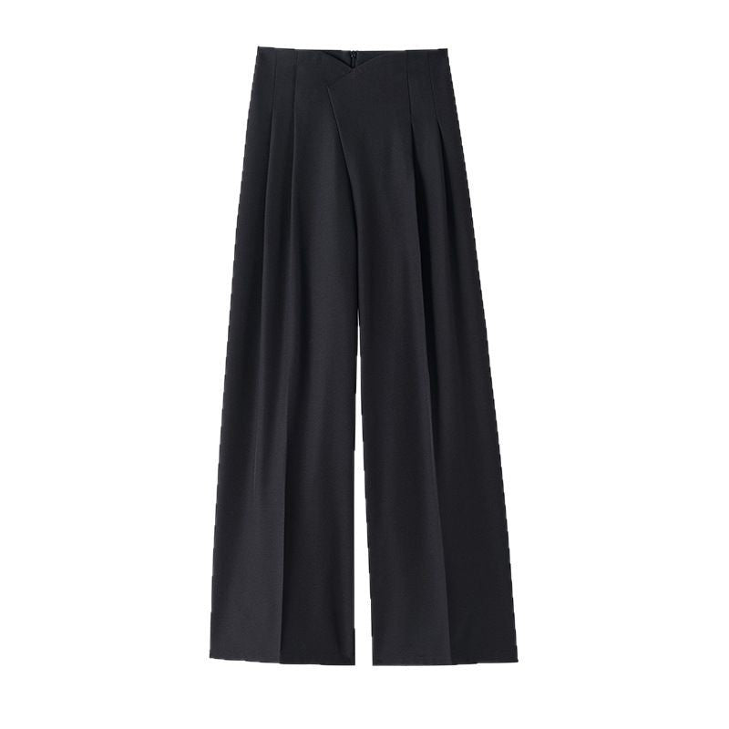 Advanced Sense High Waist Drooping Slimming And Straight Casual Mopping Pants
