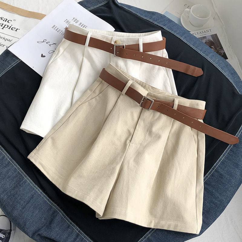 Summer Korean Style High Waist Wide Leg Shorts Women&