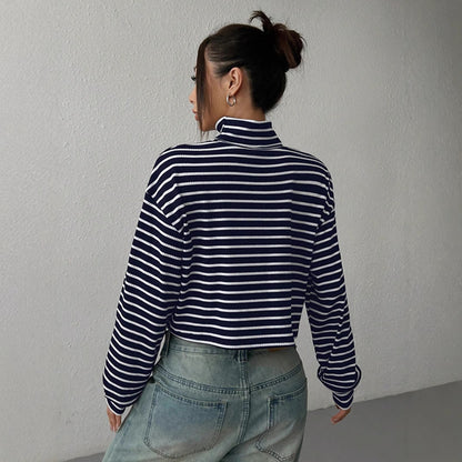 Slim-fit Turtleneck Long-sleeved European And American Top