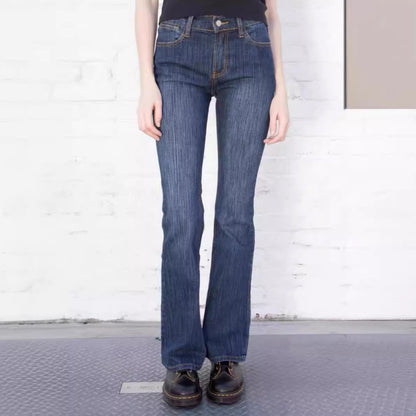 Jeans Slim Fit Low Waist Long Pants