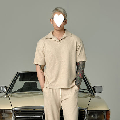 Lapel Short-sleeved T-shirt Men&