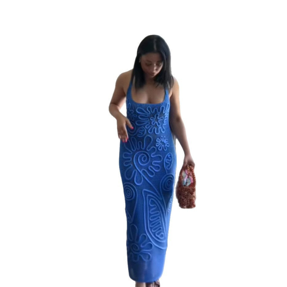 Sleeveless Knitted Dress Women&