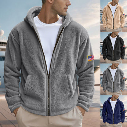 Zipper Hooded Sweatshirt Loose Double-sided Bejirog Sweater