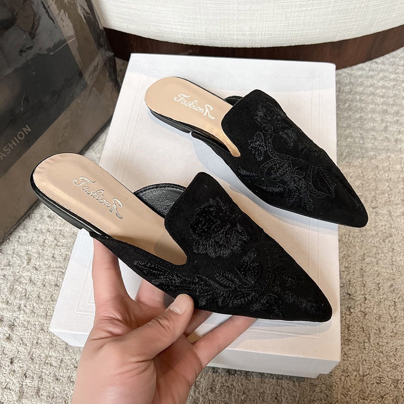 Baotou Embroidered Slippers Women&