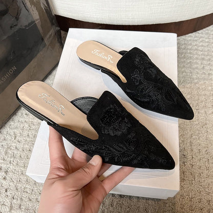 Baotou Embroidered Slippers Women&