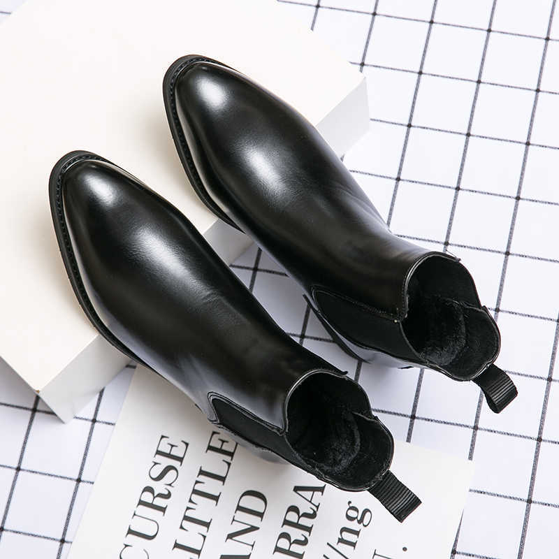 High-top Leather Shoes Men&