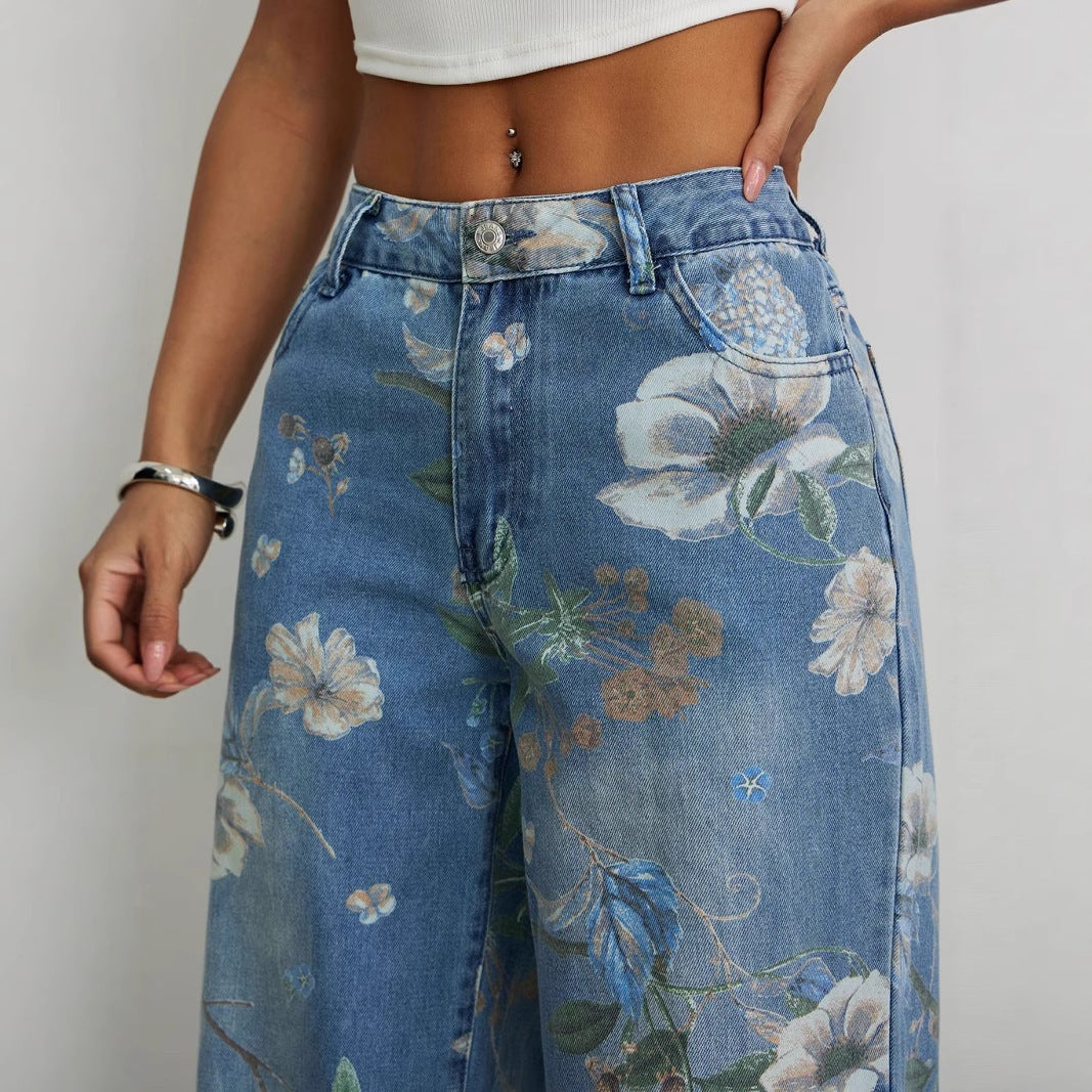 Street Trend Loose Straight Leg Wide Leg Pants