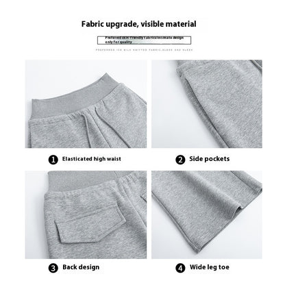 Loose Drooping Straight-leg Pants Sweatpants High Waist Slimming American Wide Leg Pants