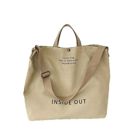 Crossbody Washed Canvas Thickened Handbag