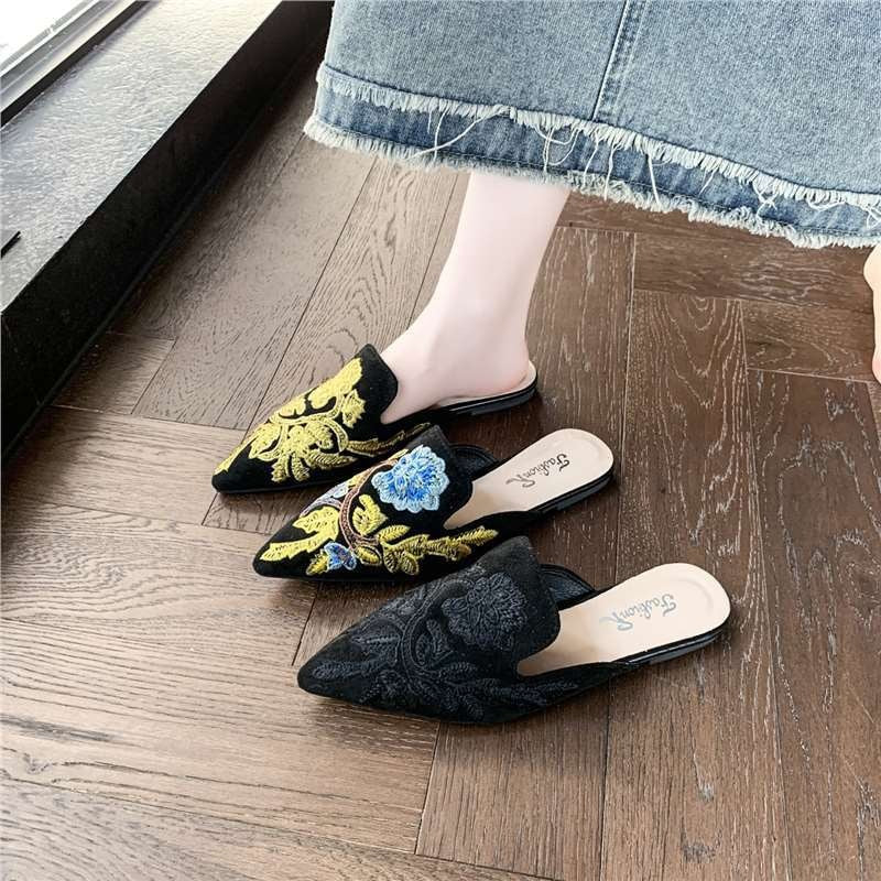 Baotou Embroidered Slippers Women&