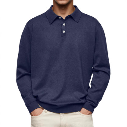 Long Sleeve V-neck Buttons Men&