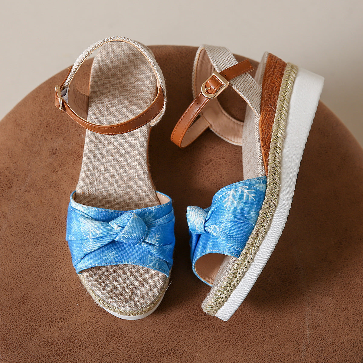 Bowknot Fashion Sandals Fish Mouth Buckle Rope Bottom