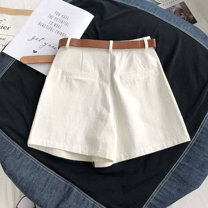 Summer Korean Style High Waist Wide Leg Shorts Women&