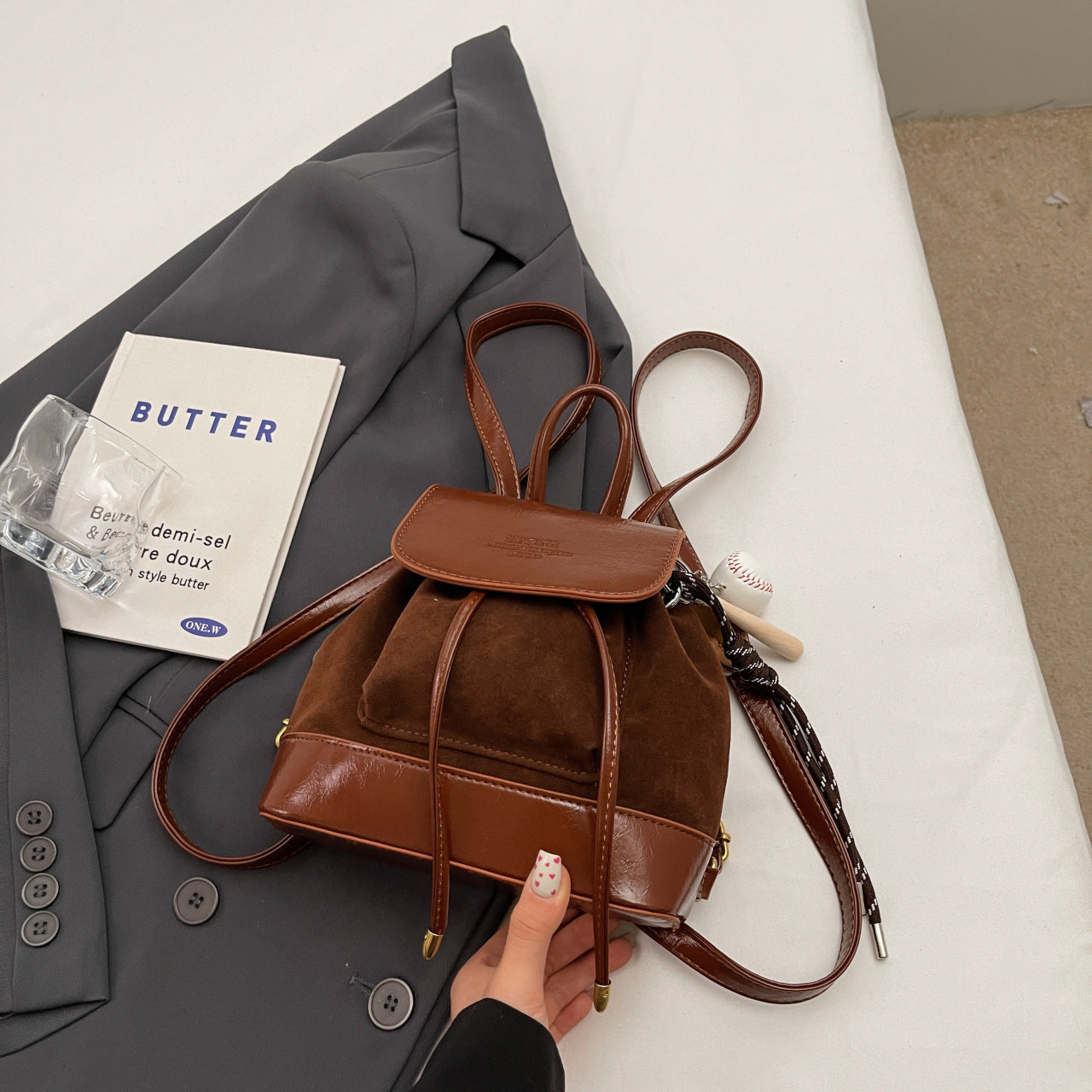 Autumn Winter Retro Suede Women&
