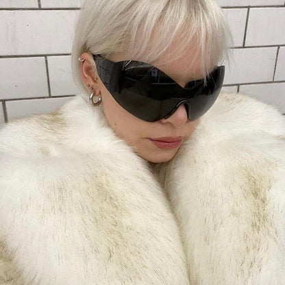 Fashion Loose Lapels Fur Coat Women&