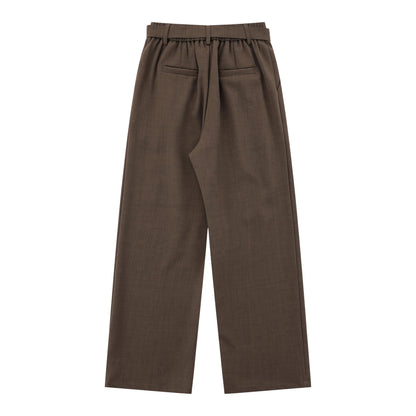 Loose High Waist Wide-legged Versatile Straight-leg Trousers