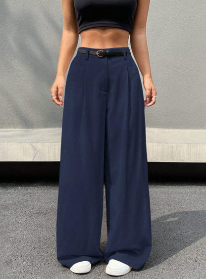 Disposable Ice Silk Breathable Casual Solid Color Wide-leg Pants