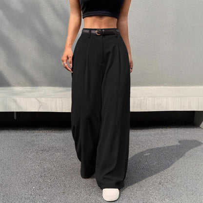 Disposable Ice Silk Breathable Casual Solid Color Wide-leg Pants