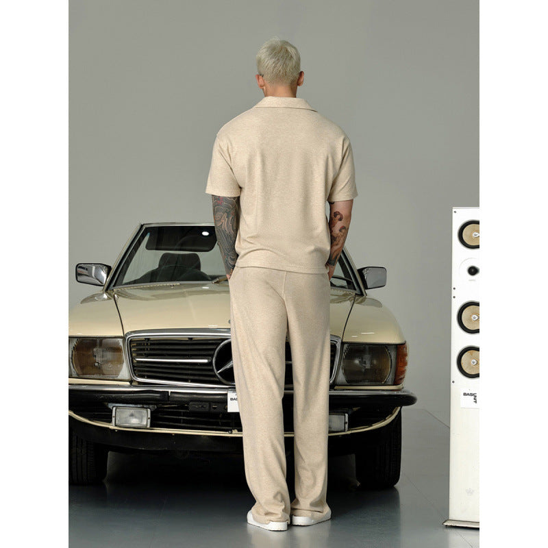 Lapel Short-sleeved T-shirt Men&