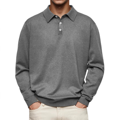 Long Sleeve V-neck Buttons Men&