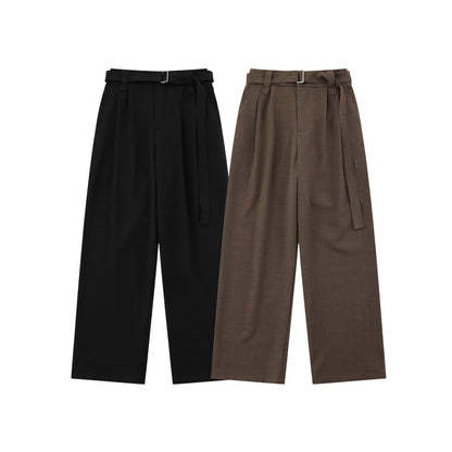 Loose High Waist Wide-legged Versatile Straight-leg Trousers