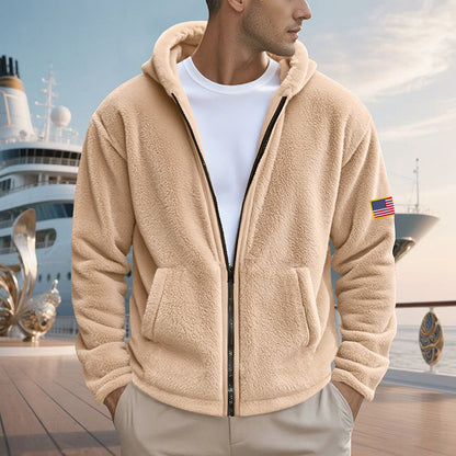 Zipper Hooded Sweatshirt Loose Double-sided Bejirog Sweater
