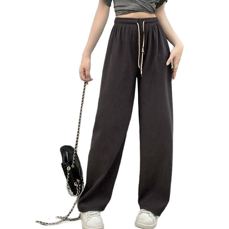 Corduroy Double Drawstring Wide-leg Pants Popular Women&
