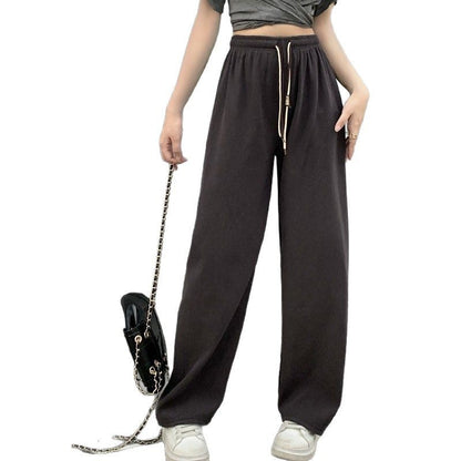 Corduroy Double Drawstring Wide-leg Pants Popular Women&