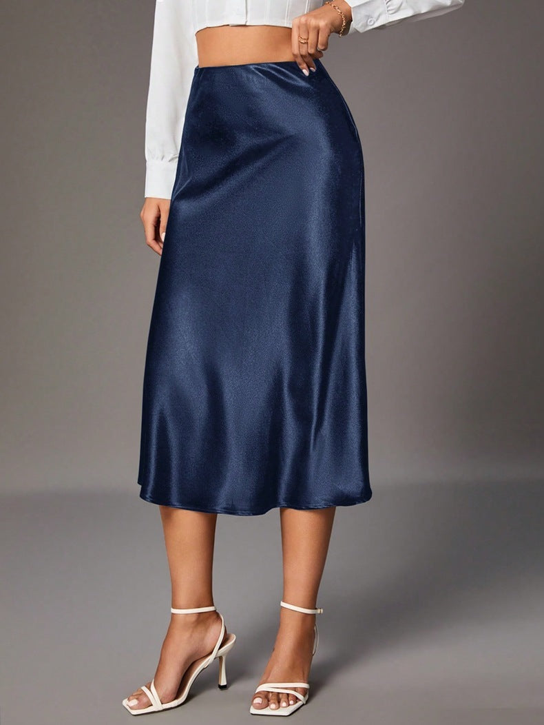 High-Grade Small Artificial Silk European And American Skirt