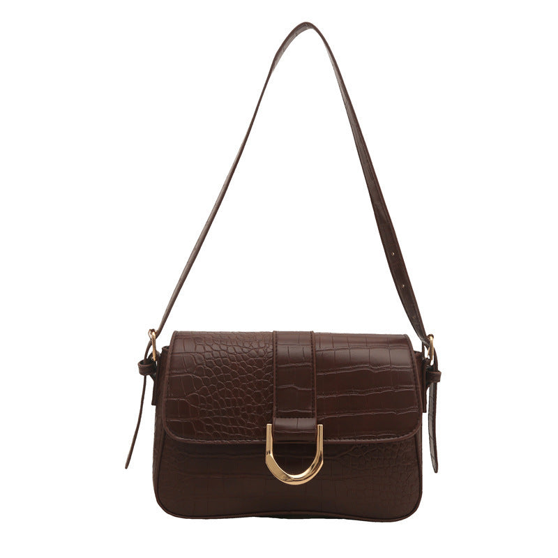 Advanced Texture Underarm Retro Style Fashionable Vachette Clasp Women&