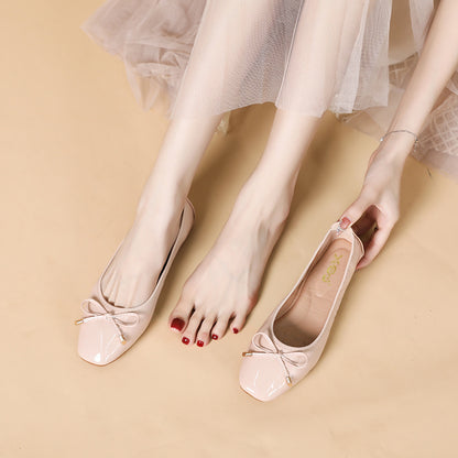 Square Toe Soft Bottom Soft Upper Shoes Women