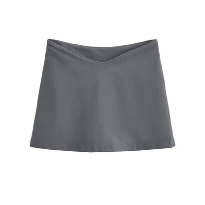 Sweet Hot Girl Design Low V Waist Slim Slimming Mini Skirt
