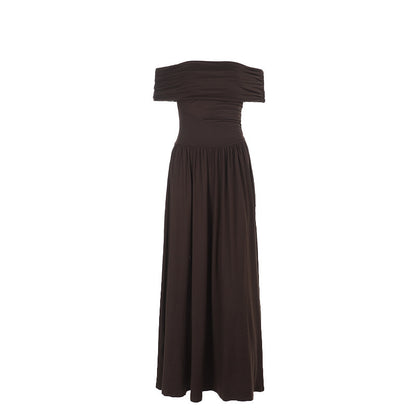 High Class Elegant Off-the-shoulder Tube Top Long Dress