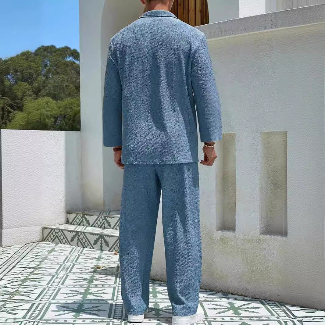 New Casual Shirt Trousers Men&