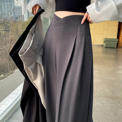 Advanced Sense High Waist Drooping Slimming And Straight Casual Mopping Pants