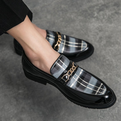 Pointed Casual Leather Shoes Men&