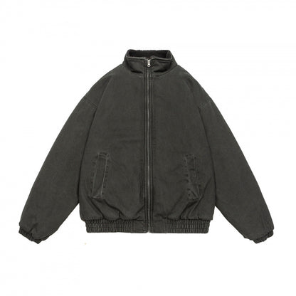 Retro Workwear Stand-up Collar Cotton-padded Clothes Thickened Coat