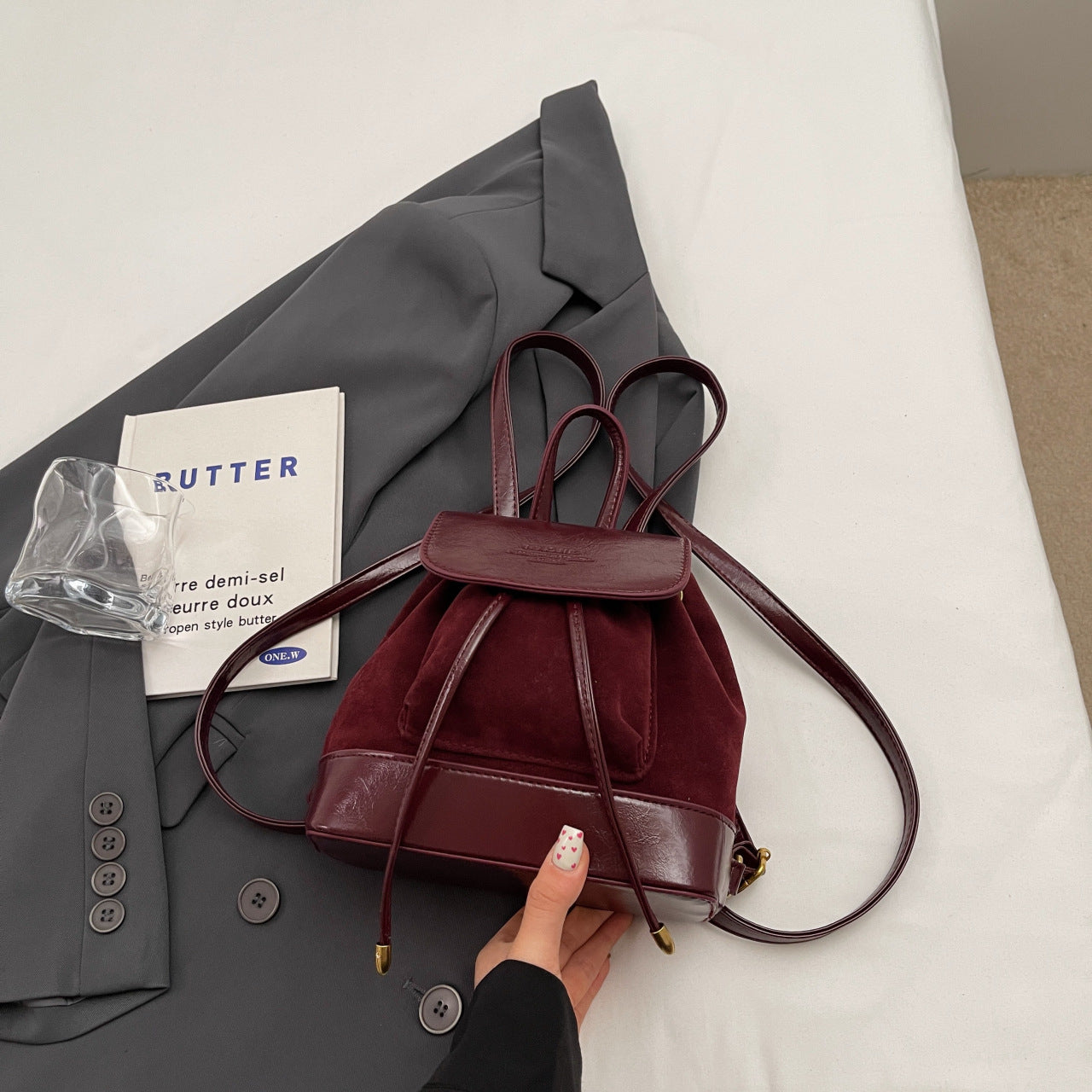 Autumn Winter Retro Suede Women&