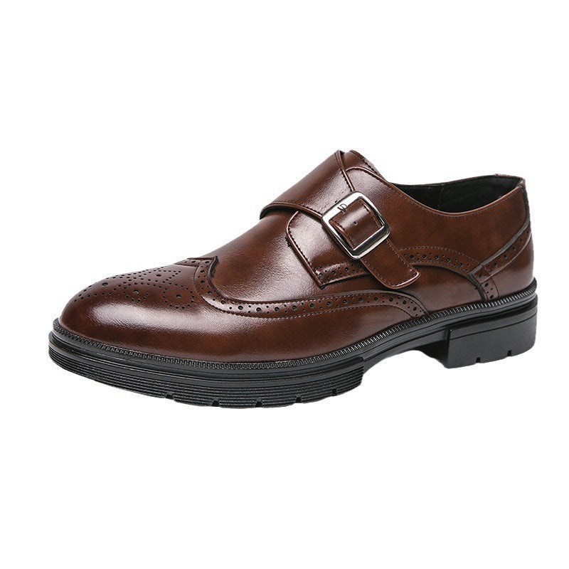 Casual British Pointed Toe Business Formal Wear Working Height-increasing Shoes