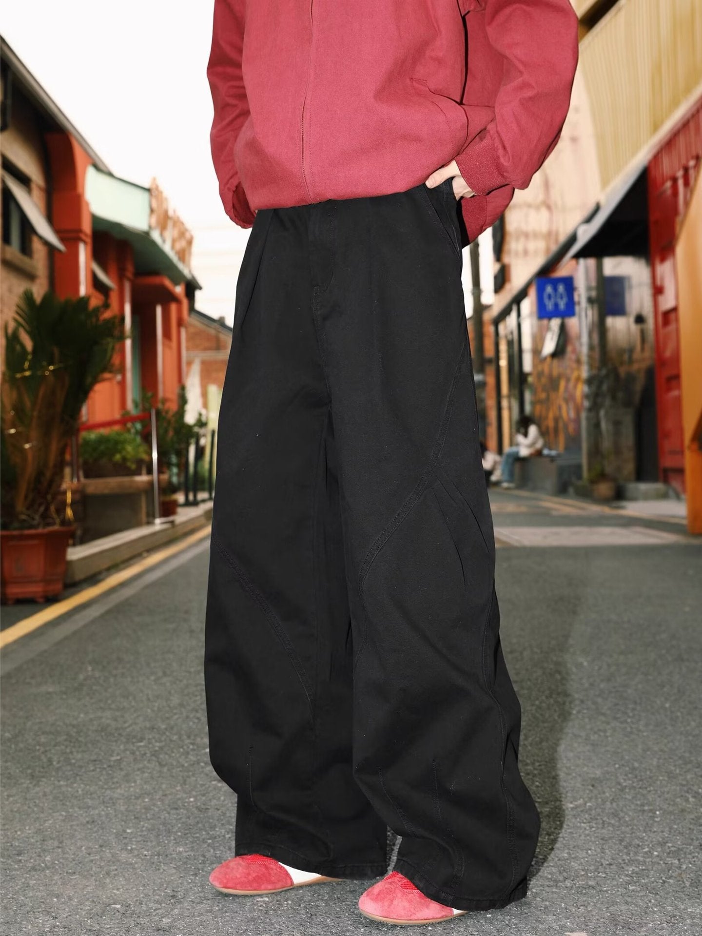 American High Street Pleated Straight Men&