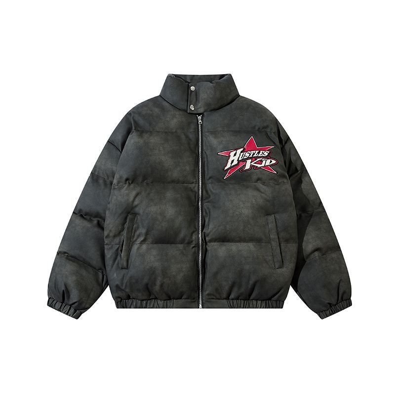 High Street Vibe All-match Embroidery Cotton Coat Jacket