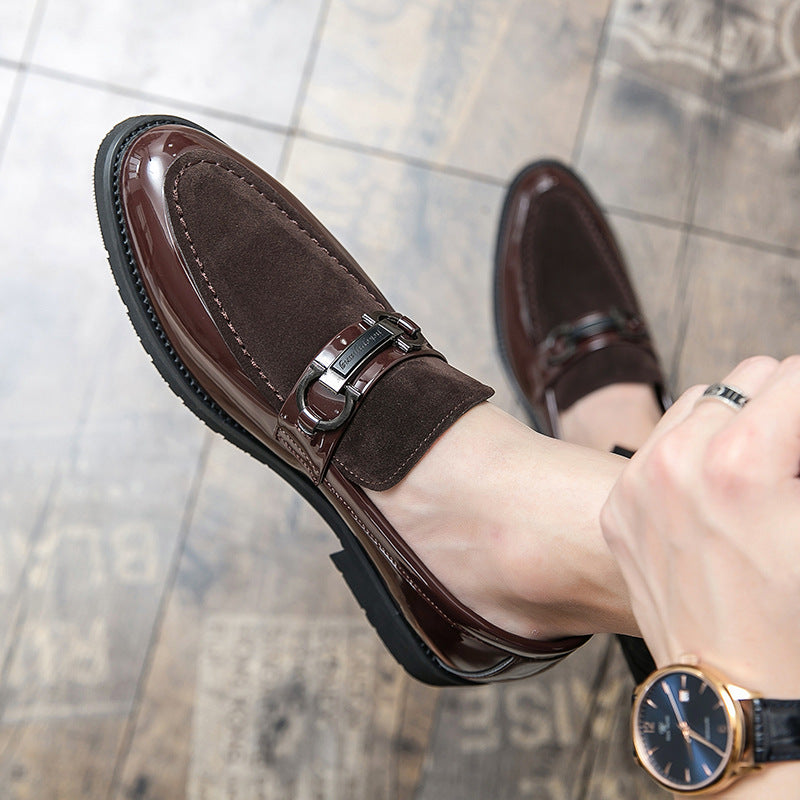 Pointed Casual Leather Shoes Men&